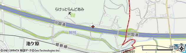 岡山県津山市池ケ原1012周辺の地図