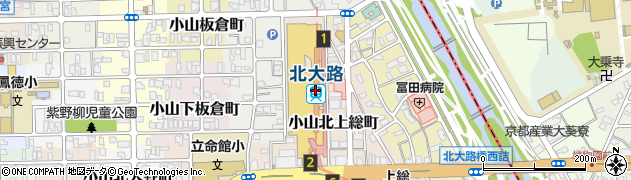 京都府京都市北区周辺の地図