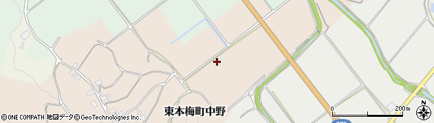 京都府亀岡市東本梅町中野（谷口）周辺の地図