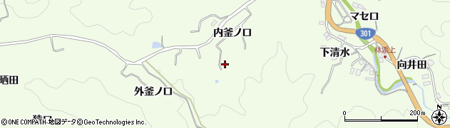 愛知県豊田市林添町内釜ノ口周辺の地図