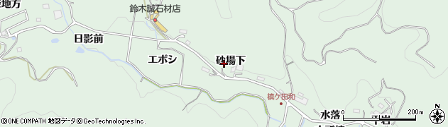 愛知県豊田市花沢町（砂場下）周辺の地図