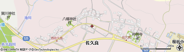 滋賀県蒲生郡日野町佐久良605周辺の地図