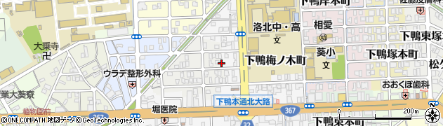 京都府京都市左京区下鴨西梅ノ木町43-1周辺の地図