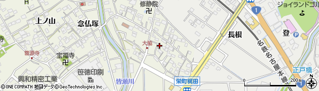 愛知県豊明市栄町村前周辺の地図