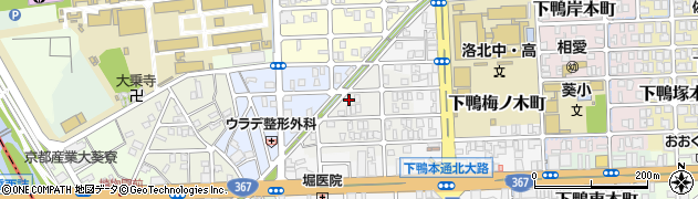 京都府京都市左京区下鴨西梅ノ木町31周辺の地図