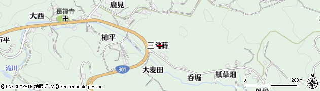 愛知県豊田市松平町（三斗蒔）周辺の地図