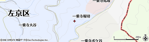 京都府京都市左京区一乗寺堀切周辺の地図