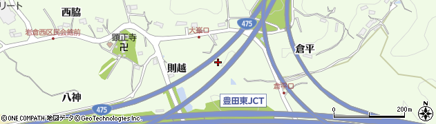 愛知県豊田市岩倉町（則越）周辺の地図