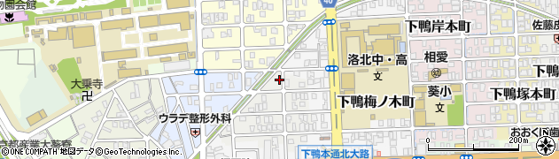 京都府京都市左京区下鴨西梅ノ木町34-8周辺の地図