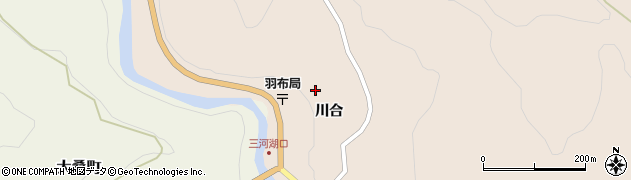 愛知県豊田市羽布町（川合）周辺の地図