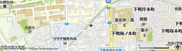 京都府京都市左京区下鴨西梅ノ木町34周辺の地図
