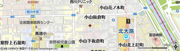 京都府京都市北区小山板倉町3周辺の地図