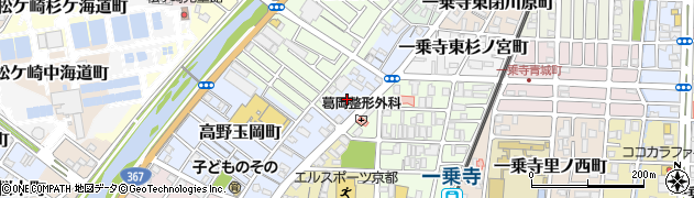 京都府京都市左京区一乗寺西杉ノ宮町周辺の地図