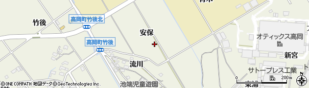 愛知県豊田市高岡町（安保）周辺の地図