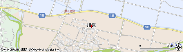 滋賀県蒲生郡日野町川原周辺の地図