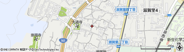 滋賀県大津市滋賀里周辺の地図