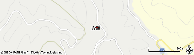 愛知県新城市連合方瀬周辺の地図