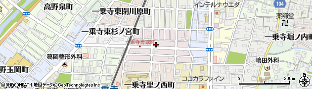 京都府京都市左京区一乗寺青城町周辺の地図