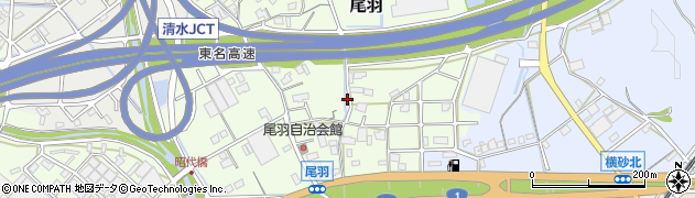 静岡県静岡市清水区尾羽464周辺の地図