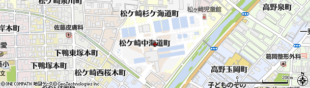 京都府京都市左京区松ケ崎中海道町周辺の地図
