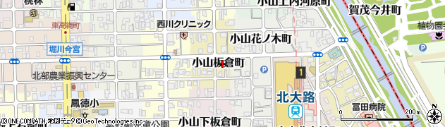 京都府京都市北区小山板倉町54周辺の地図