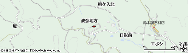 愛知県豊田市花沢町（波奈地方）周辺の地図