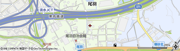 静岡県静岡市清水区尾羽461周辺の地図