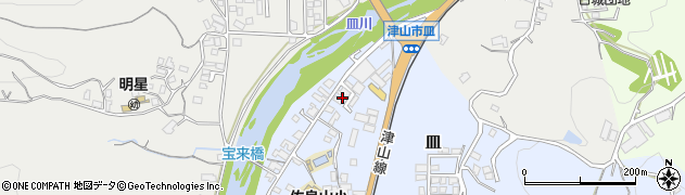 岡山県津山市皿623周辺の地図