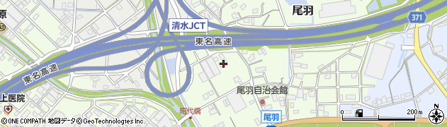 静岡県静岡市清水区尾羽34周辺の地図