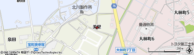 愛知県豊田市宝町美里周辺の地図