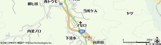愛知県豊田市林添町（マセ口）周辺の地図