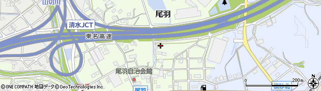静岡県静岡市清水区尾羽457周辺の地図