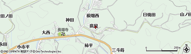 愛知県豊田市松平町（廣見）周辺の地図
