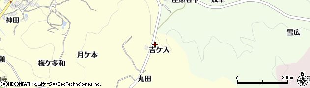 愛知県豊田市中垣内町（吉ケ入）周辺の地図