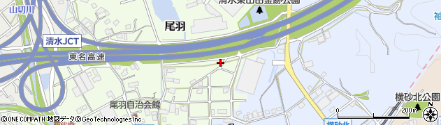 静岡県静岡市清水区尾羽497周辺の地図