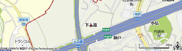 愛知県大府市共和町下入道周辺の地図