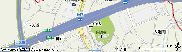 愛知県大府市共和町（小仏）周辺の地図
