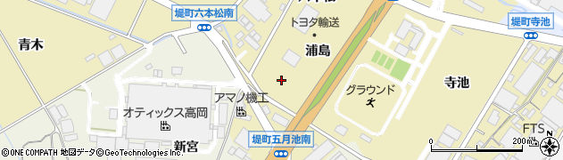 愛知県豊田市堤町（浦島）周辺の地図