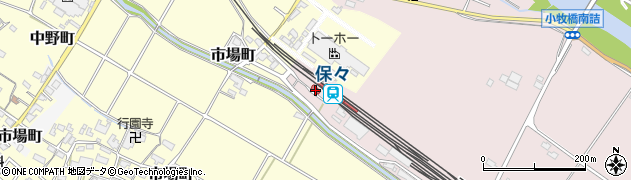 保々駅周辺の地図
