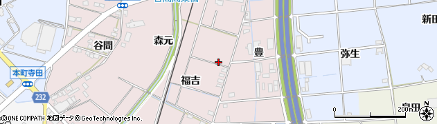愛知県豊田市竹町（福吉）周辺の地図