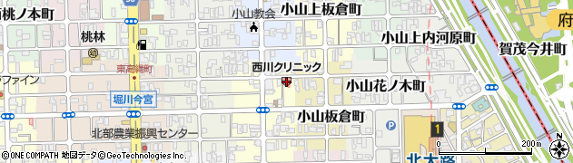 京都府京都市北区小山初音町43周辺の地図