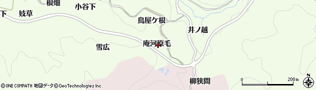愛知県豊田市九久平町（庵河原毛）周辺の地図
