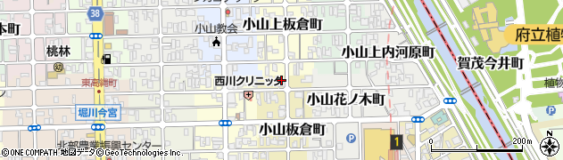 京都府京都市北区小山板倉町36周辺の地図