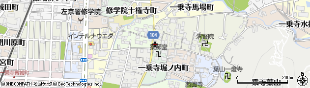 京都府京都市左京区一乗寺東浦町1周辺の地図