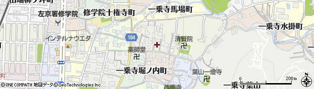 京都府京都市左京区一乗寺東浦町19周辺の地図