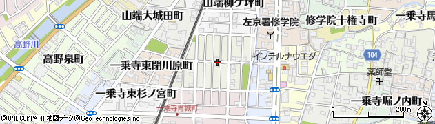 京都府京都市左京区一乗寺松田町周辺の地図