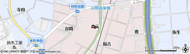 愛知県豊田市竹町（森元）周辺の地図