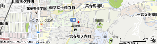 京都府京都市左京区一乗寺東浦町8周辺の地図