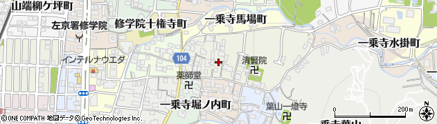 京都府京都市左京区一乗寺東浦町20周辺の地図