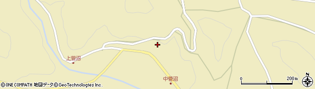 愛知県新城市作手菅沼（大平）周辺の地図